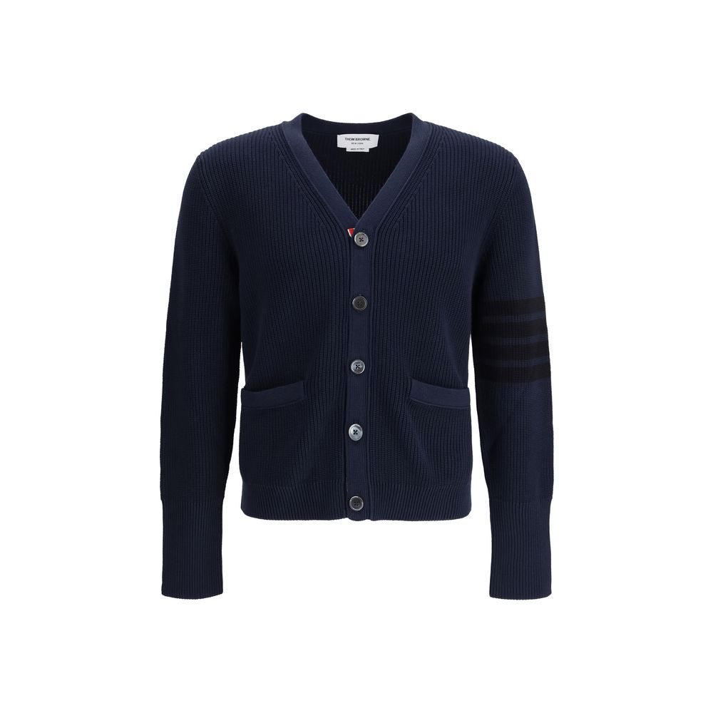 Thom Browne Blue Cotton Men's Cardigan