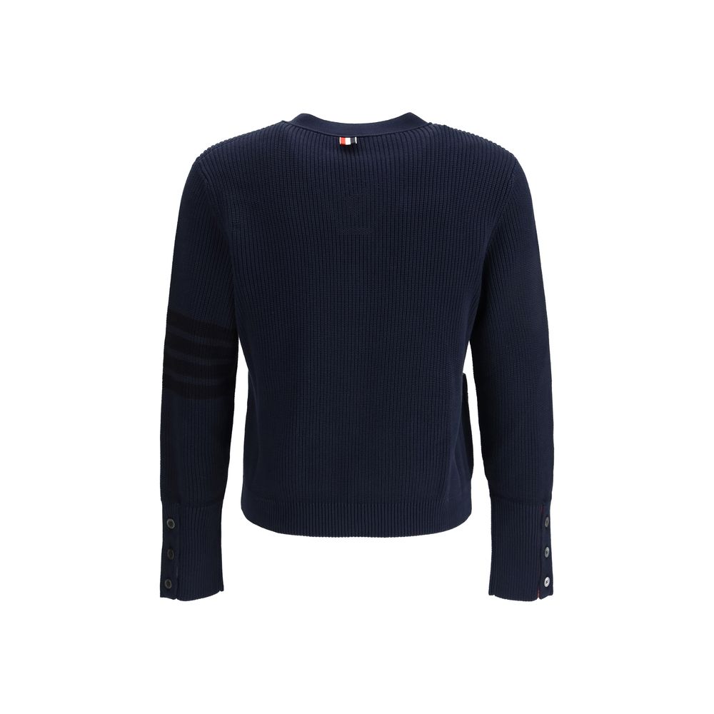 Thom Browne Blue Cotton Men's Cardigan