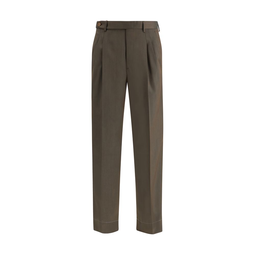Brioni Bicolor Wool Oves Aries Casual Men's Pants