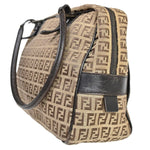 Fendi Zucchino Beige Canvas Handbag (Pre-Owned)