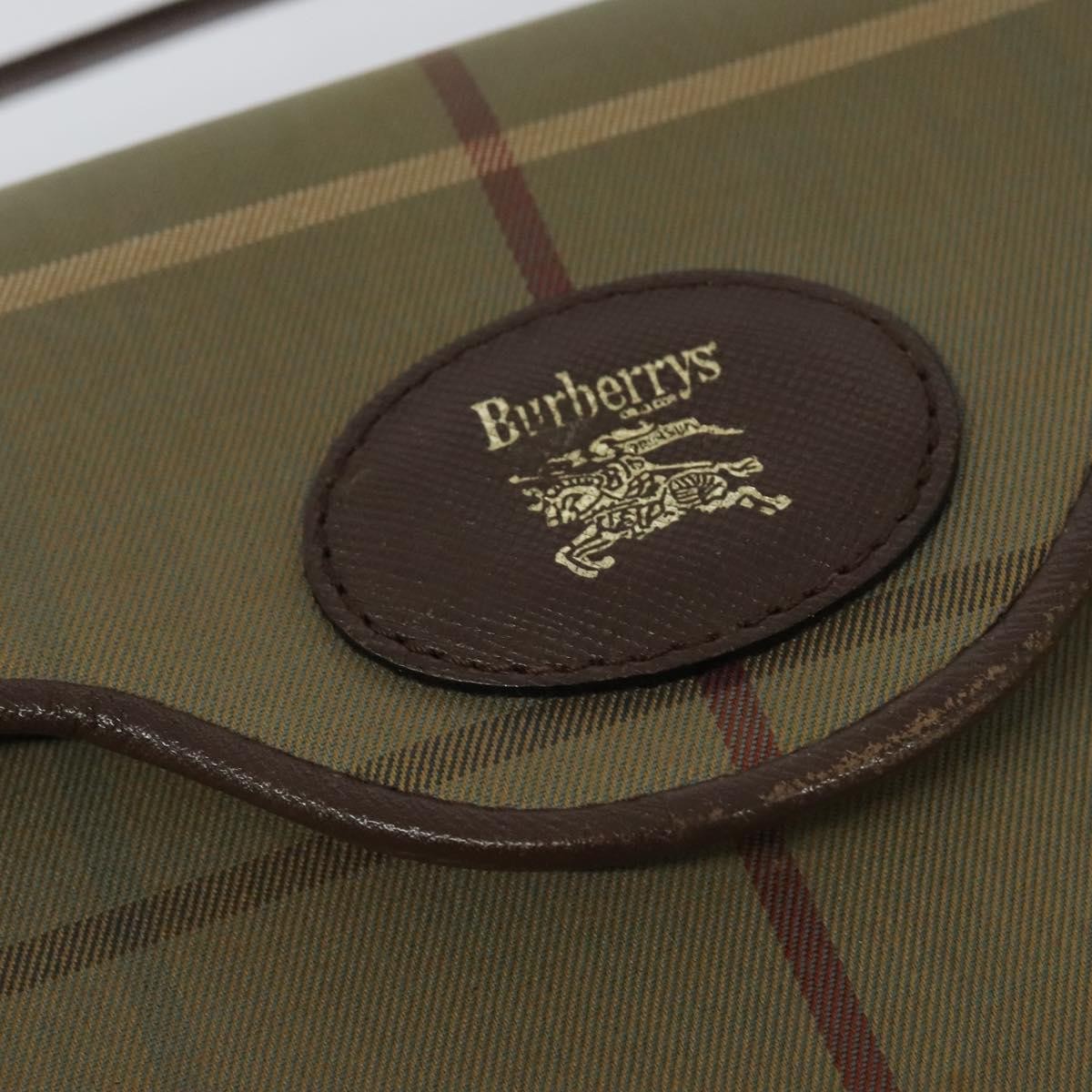 Burberry Nova Check Canvas And Leather Beige Canvas Shoulder Bag Bag (Pre-Owned)