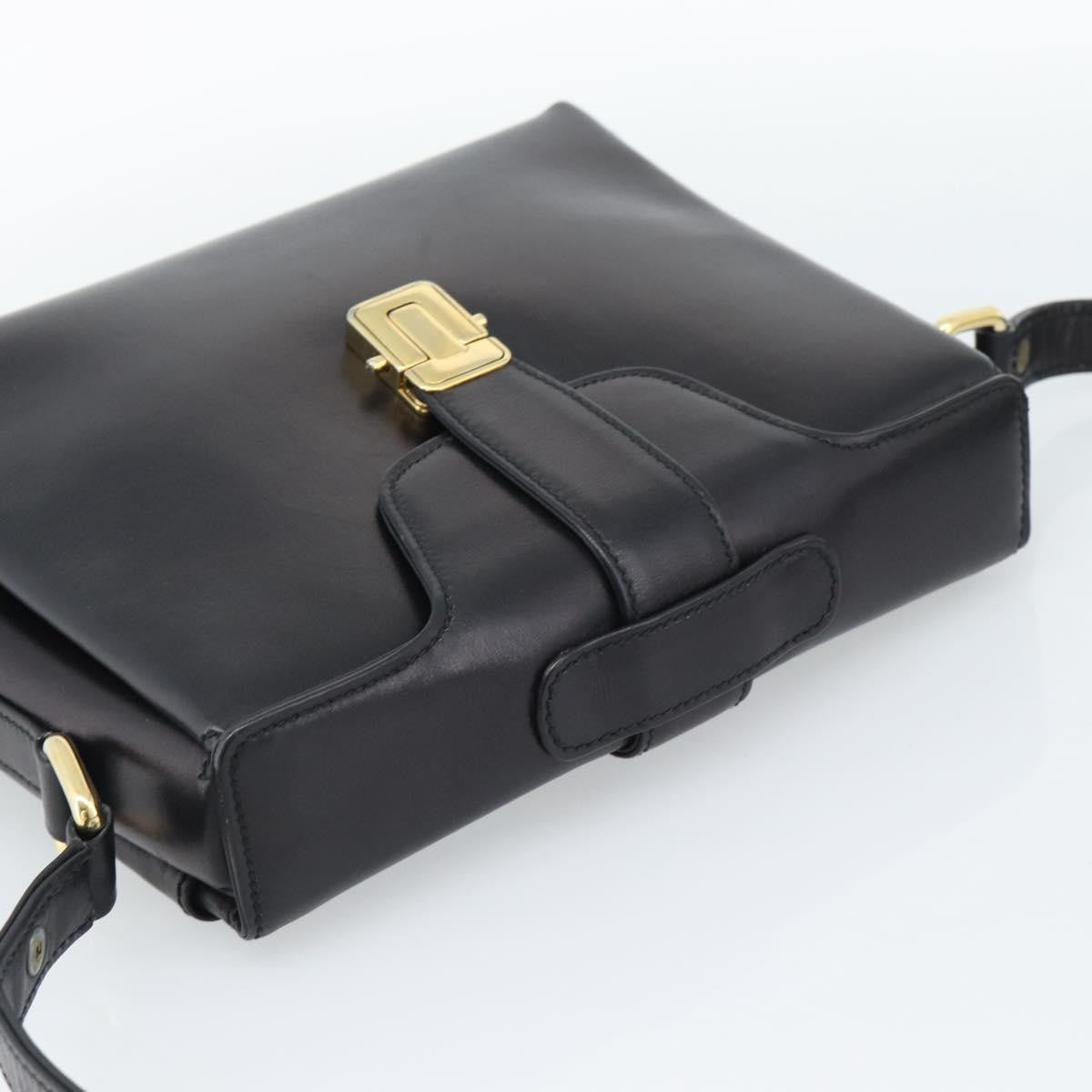 Gucci Vintage Leather Black Leather Shoulder Bag Bag (Pre-Owned)