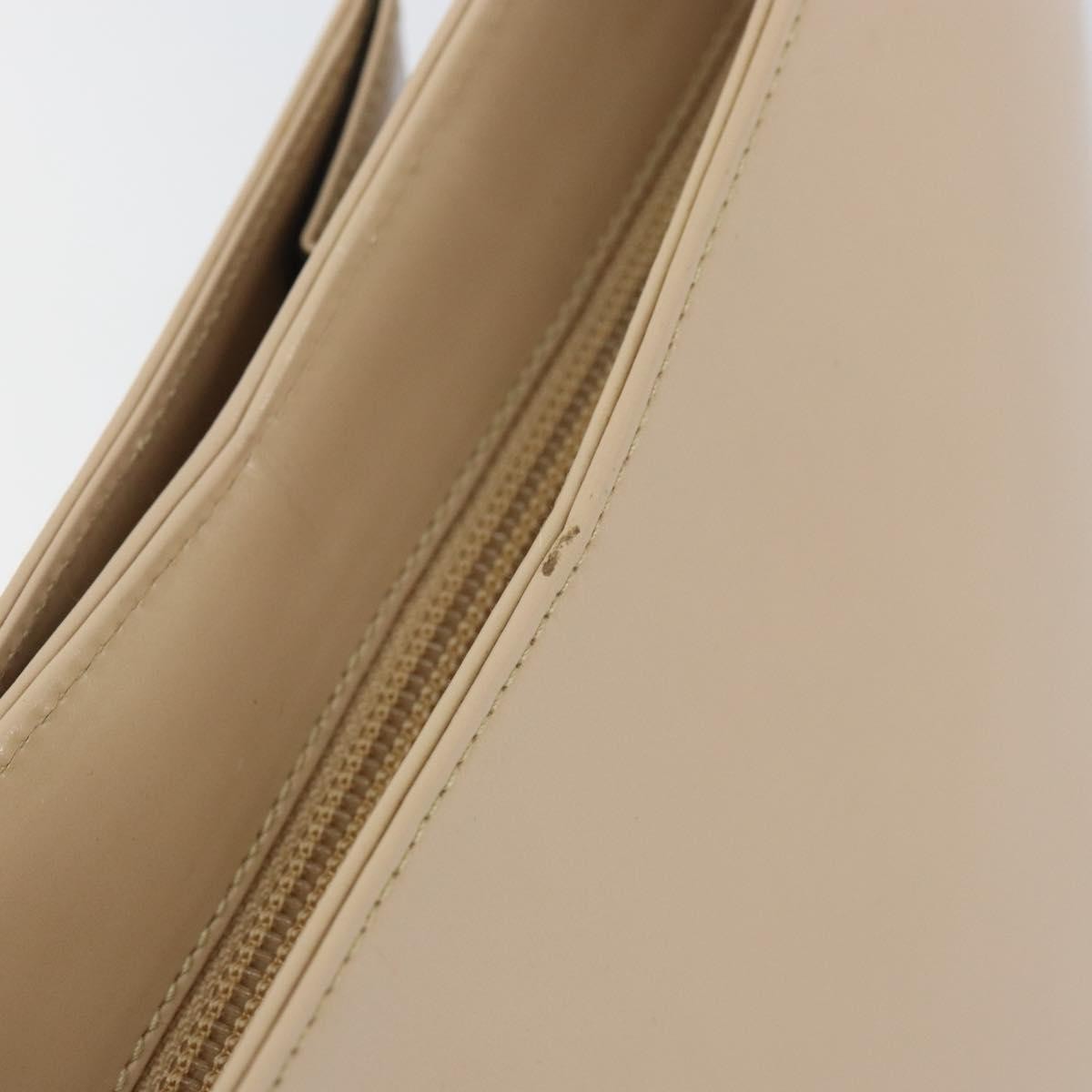 Salvatore Ferragamo Gancini Leather Beige Leather Shoulder Bag Bag (Pre-Owned)