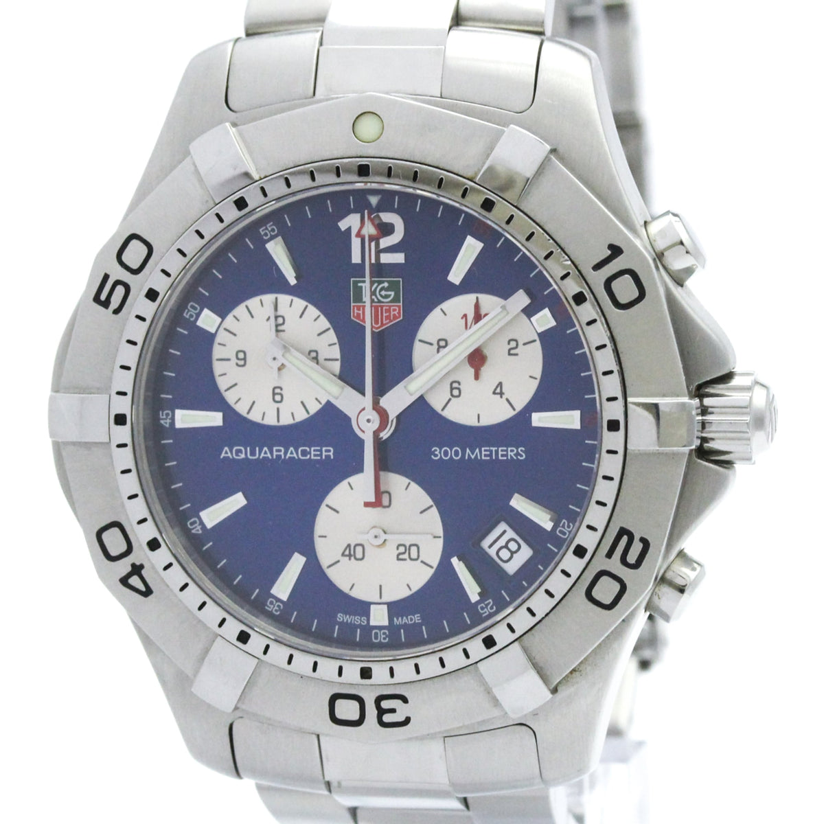 Tag Heuer Aquaracer Chronograph Quartz Stainless Steel Watch (Pre-Owned)