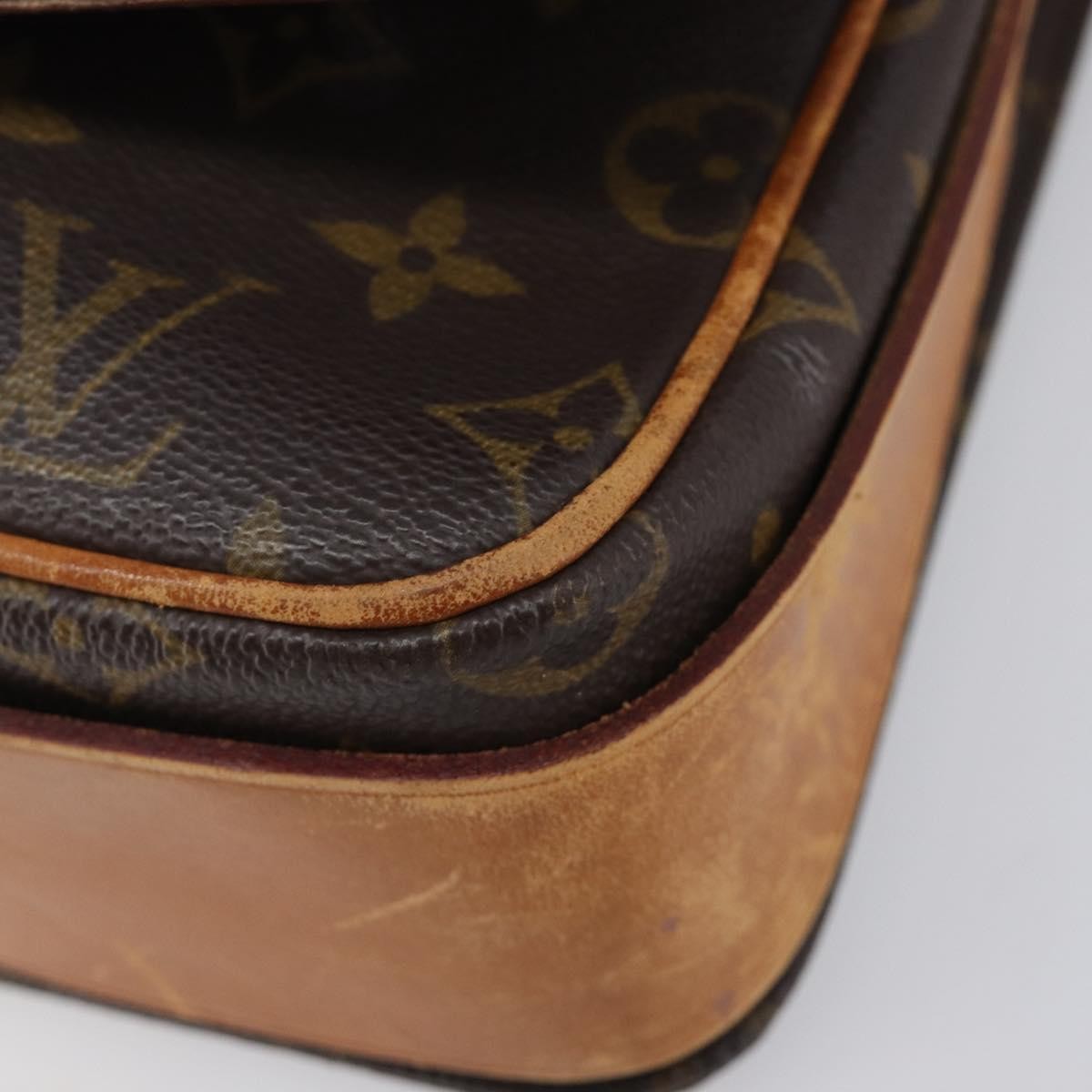Louis Vuitton Cartouchiere Monogram Canvas Brown Canvas Handbag (Pre-Owned)