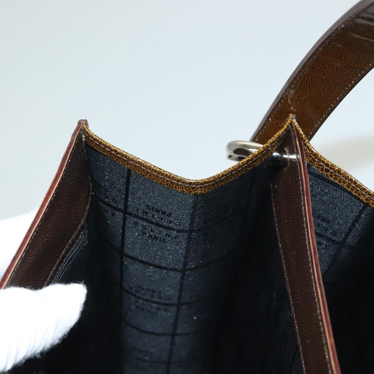 Celine Shoulder Leather Khaki Patent_Leather Shoulder Bag Bag (Pre-Owned)