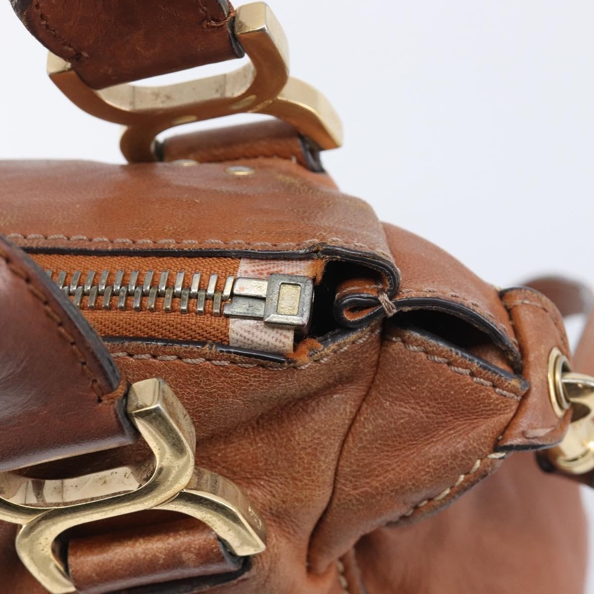 Chloe Marcie Satchel Leather Brown Leather Handbag (Pre-Owned)