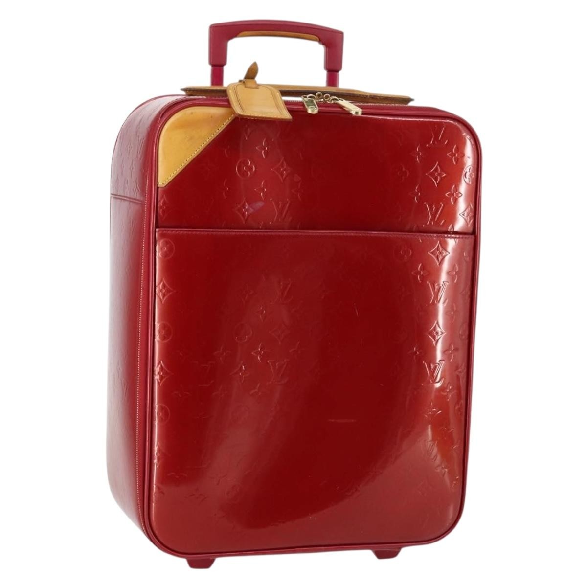 Louis Vuitton Pegase Luggage Monogram Vernis Red Patent_Leather Travel Bag Bag (Pre-Owned)