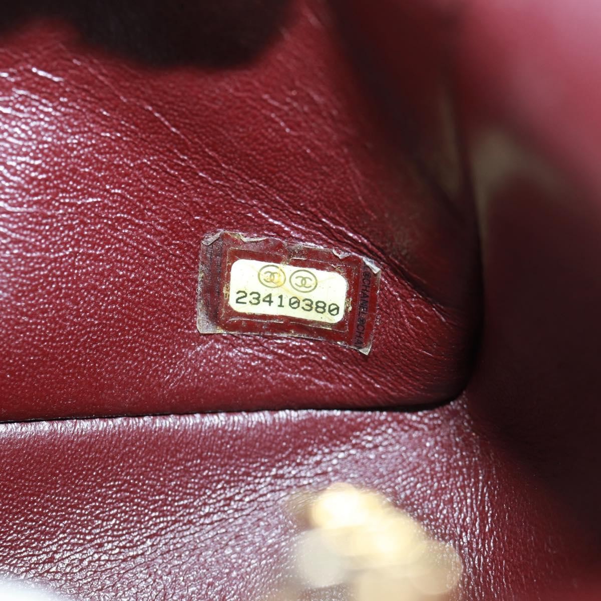 Chanel Two Tone Flap Quilted Lambskin Red Leather Shoulder Bag Bag (Pre-Owned)
