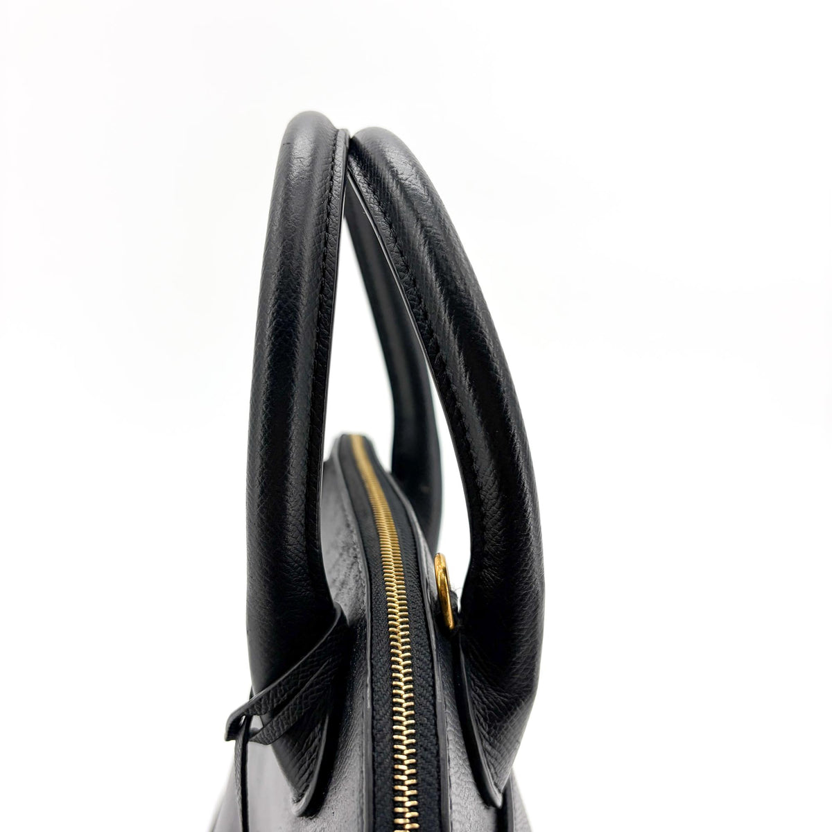 Balenciaga Logo Ville Leather Black Calfskin Handbag (Pre-Owned)