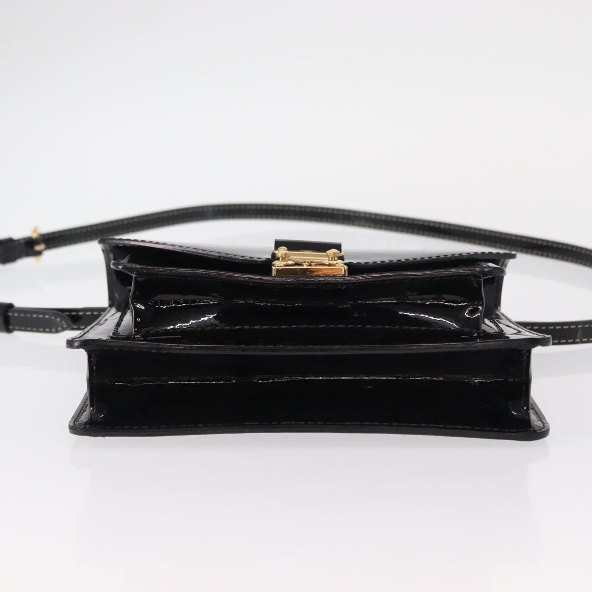 Louis Vuitton Monceau Vernis Black Patent_Leather Handbag (Pre-Owned)
