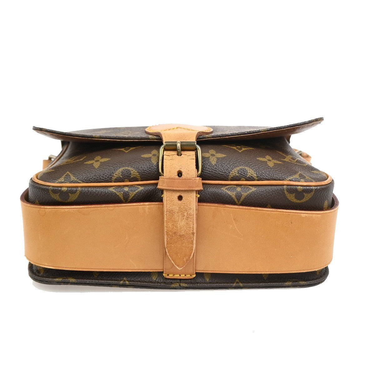 Louis Vuitton Cartouchiere Monogram Canvas Brown Canvas Handbag (Pre-Owned)