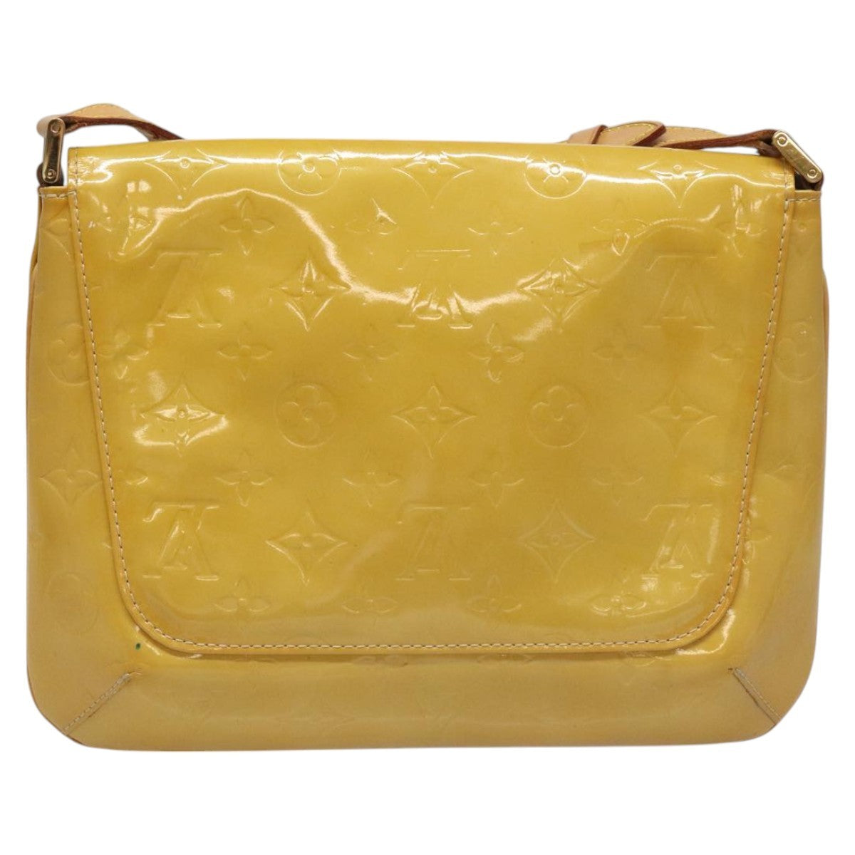 Louis Vuitton Thompson Street Monogram Vernis Beige Patent_Leather Shoulder Bag Bag (Pre-Owned)