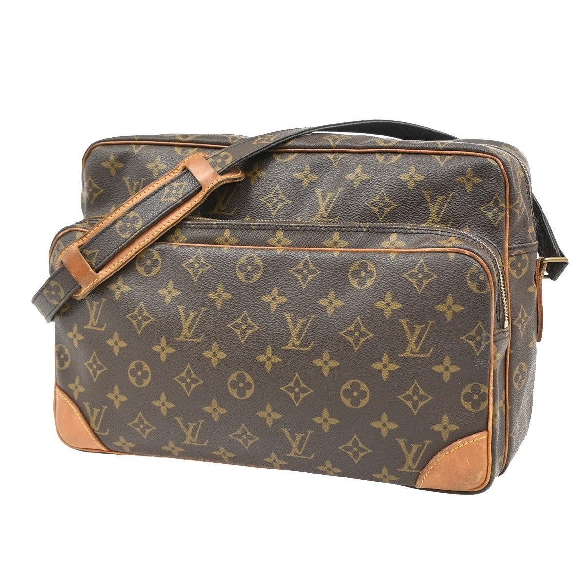 Louis Vuitton Nil Shoulder Bag Monogram Canvas Brown Canvas Shoulder Bag Bag (Pre-Owned)