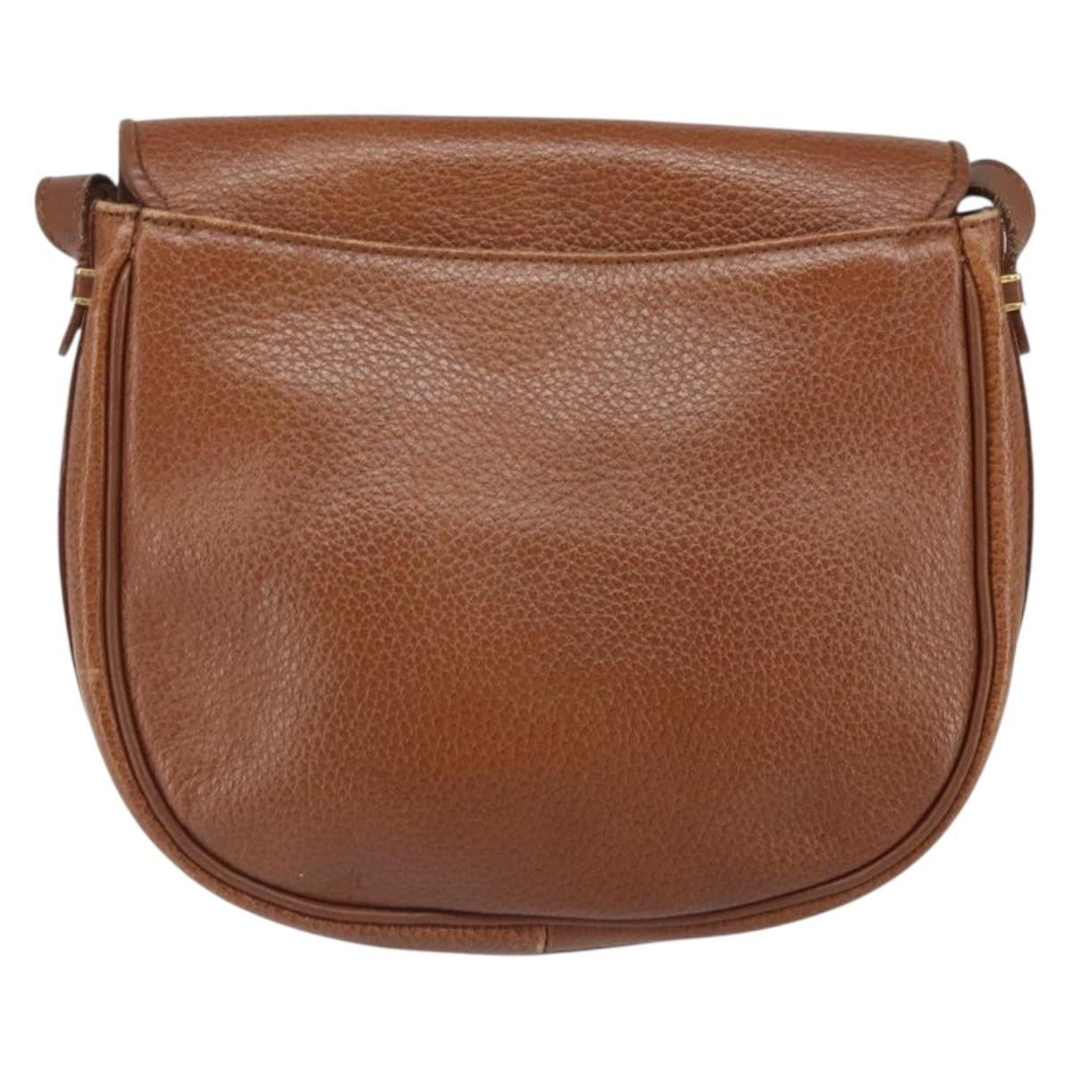 Burberry Vintage Vintage Check Coated Canvas Brown Leather Shoulder Bag Bag (Pre-Owned)