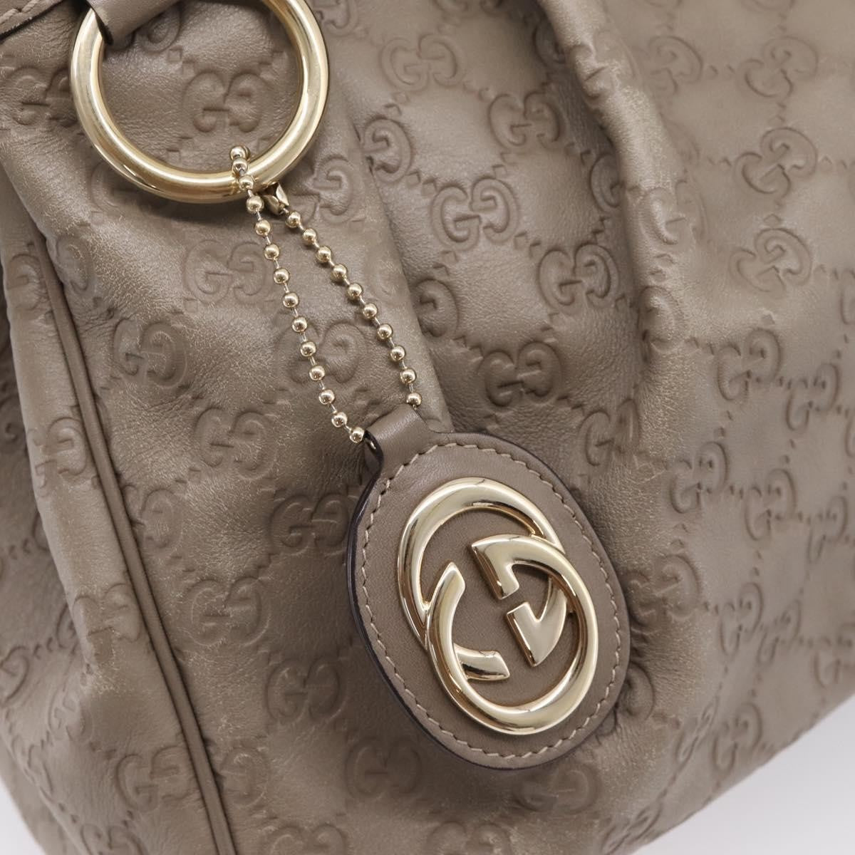 Gucci Sukey Guccissima Leather Gray Leather Tote Bag Bag (Pre-Owned)