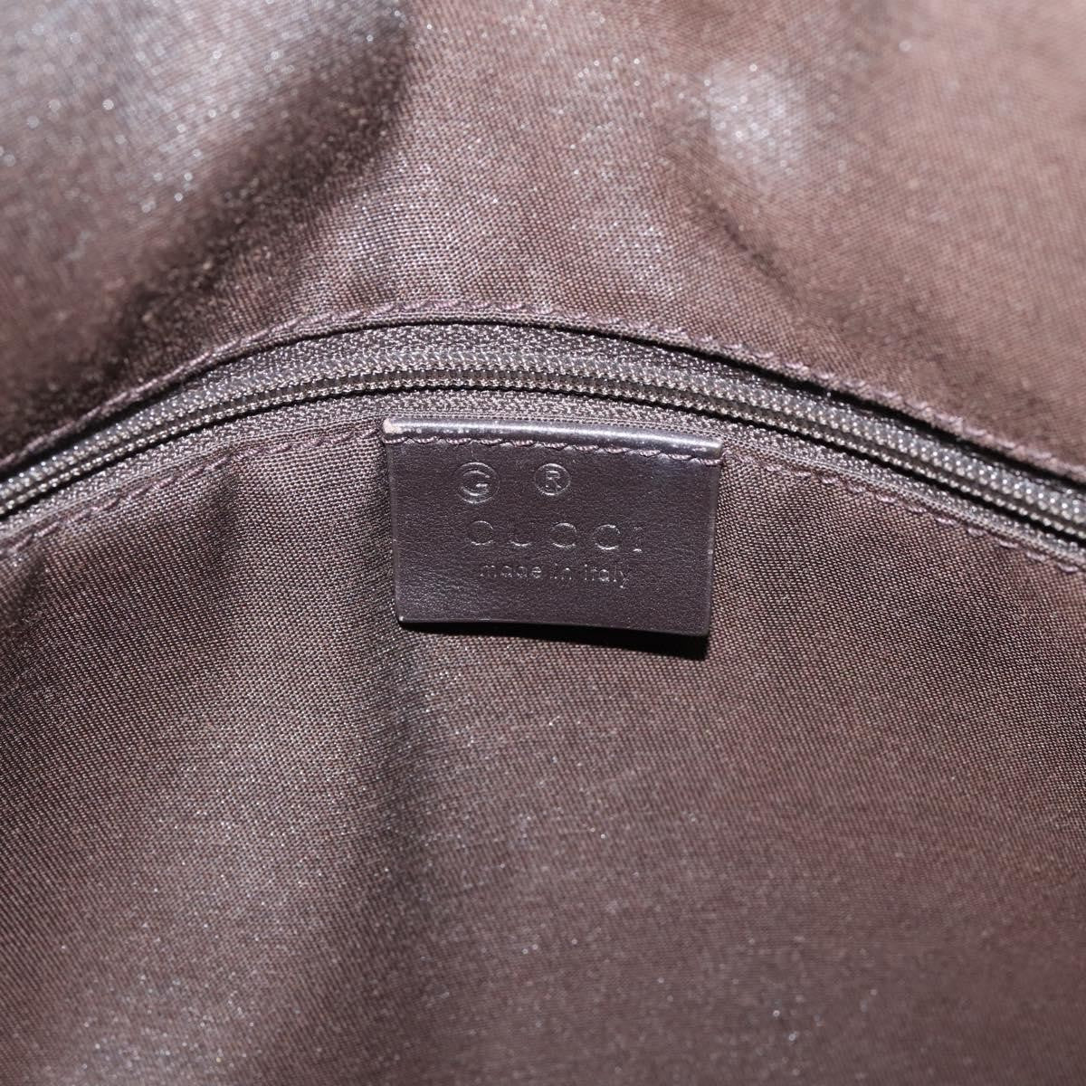 Gucci Gg Charm Convertible Dome Satchel Guccissima Leather Brown Leather Handbag (Pre-Owned)