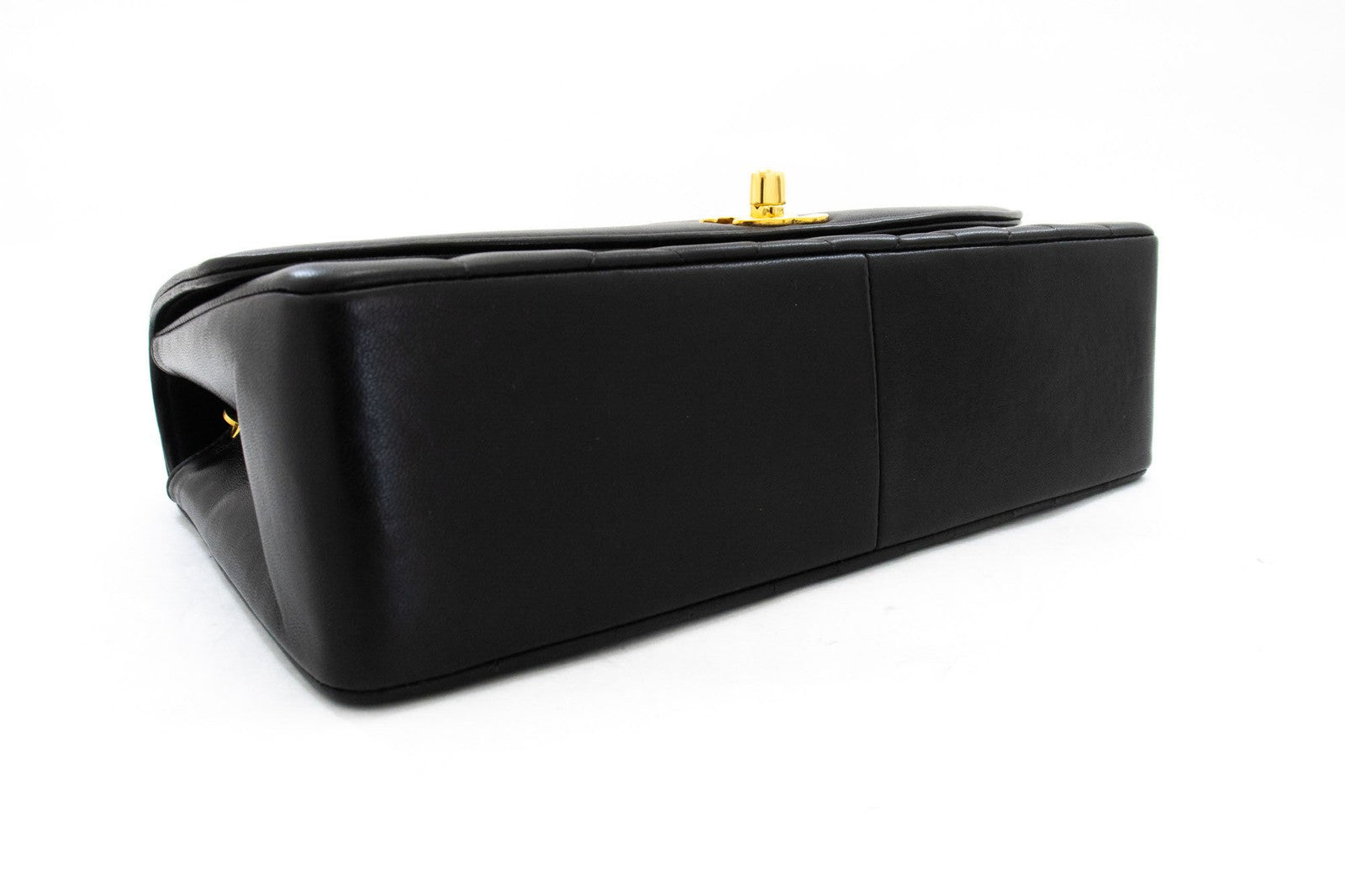 Chanel Vintage Diana Flap Quilted Lambskin Black Leather Shoulder Bag Bag (Pre-Owned)