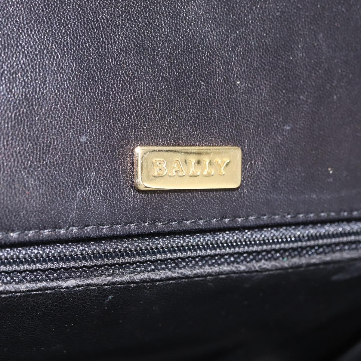 Bally Vintage Chain Quilted Leather Black Leather Shoulder Bag Bag (Pre-Owned)