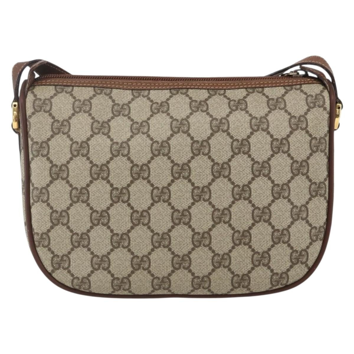 Gucci Vintage Web Gg Coated Canvas Beige Canvas Crossbody Bag Bag (Pre-Owned)