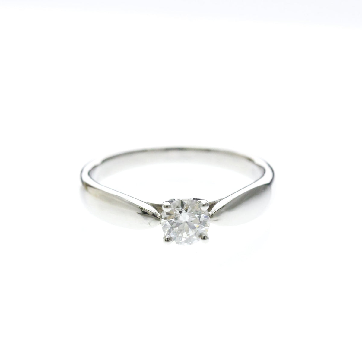 Tiffany & Co. Harmony Solitaire Platinum And Pave Diamonds With Rbc Diamond G/Vs1 Silver Platinum Ring Jewelry (Pre-Owned)