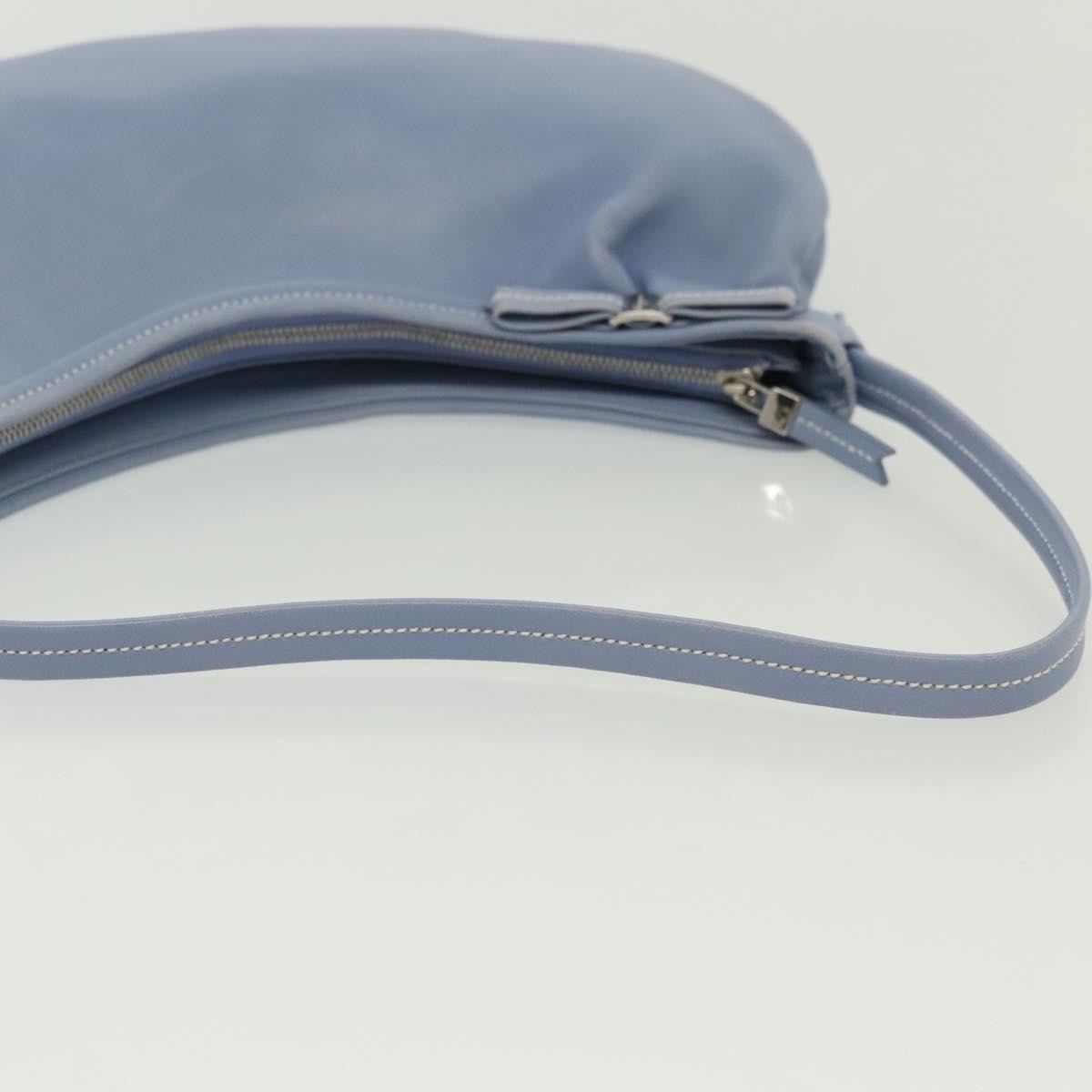 Salvatore Ferragamo Vala Leather Blue Leather Shoulder Bag Bag (Pre-Owned)