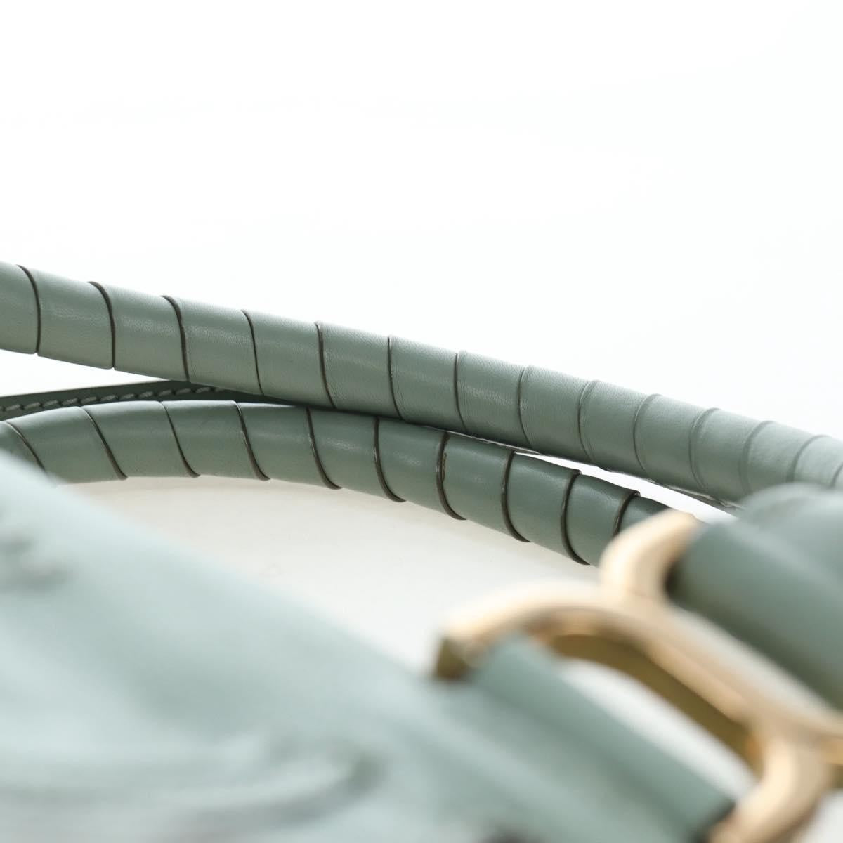 Chloe Marcie Top Handle Leather Green Leather Handbag (Pre-Owned)