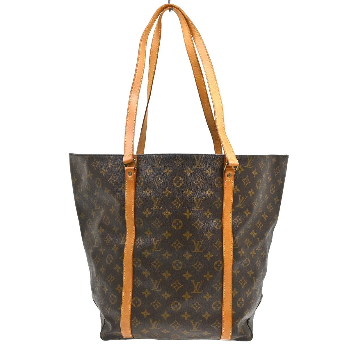 Louis Vuitton Shopping Sac Monogram Canvas Brown Canvas Handbag (Pre-Owned)