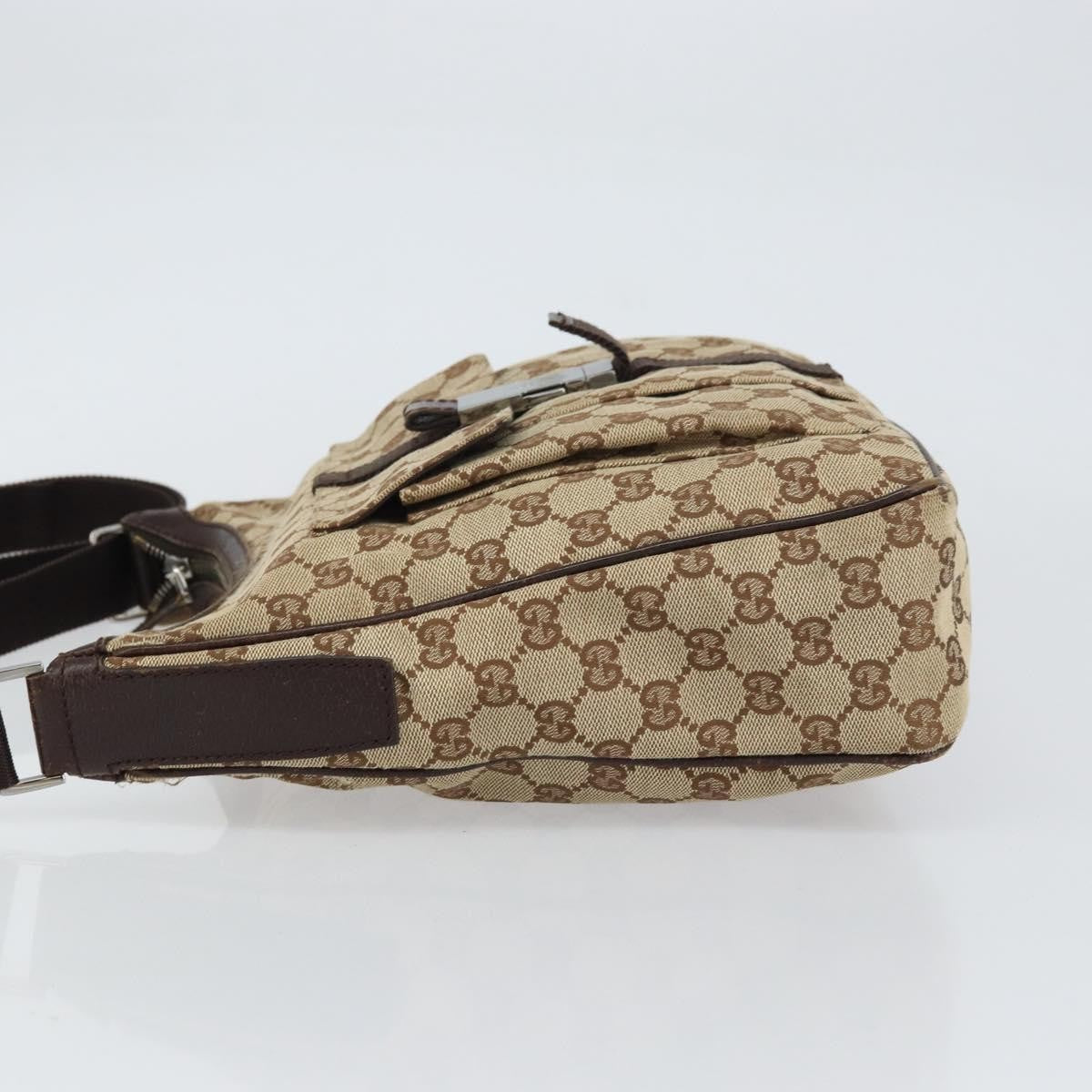 Gucci Gg Canvas Canvas Beige Canvas Shoulder Bag Bag (Pre-Owned)