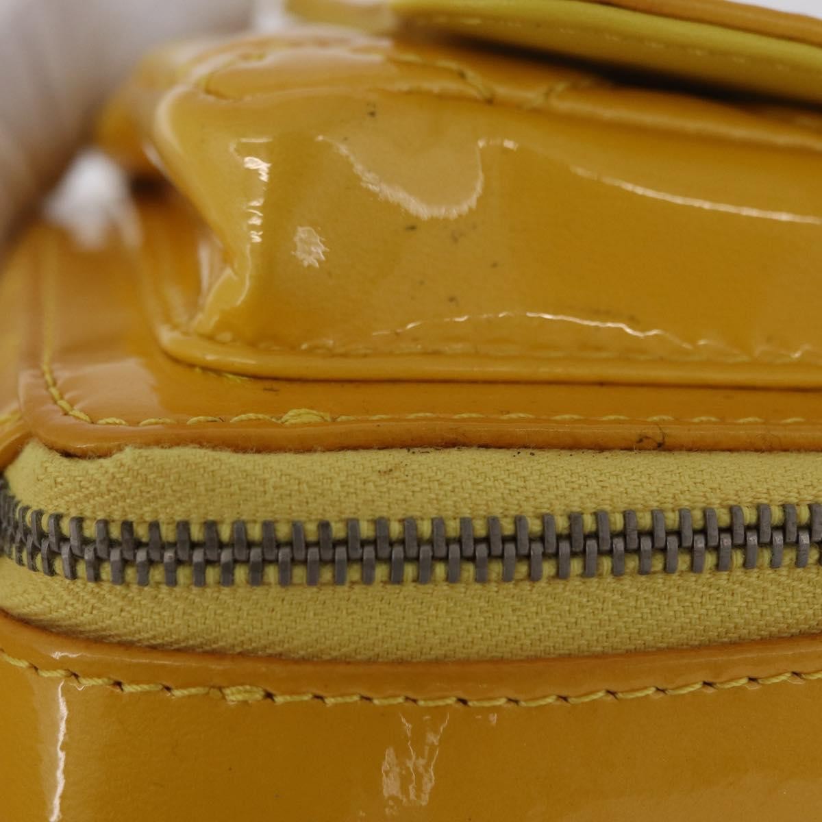 Chanel Pocket Box Camera Case Quilted Patent Yellow Patent_Leather Crossbody Bag Bag (Pre-Owned)
