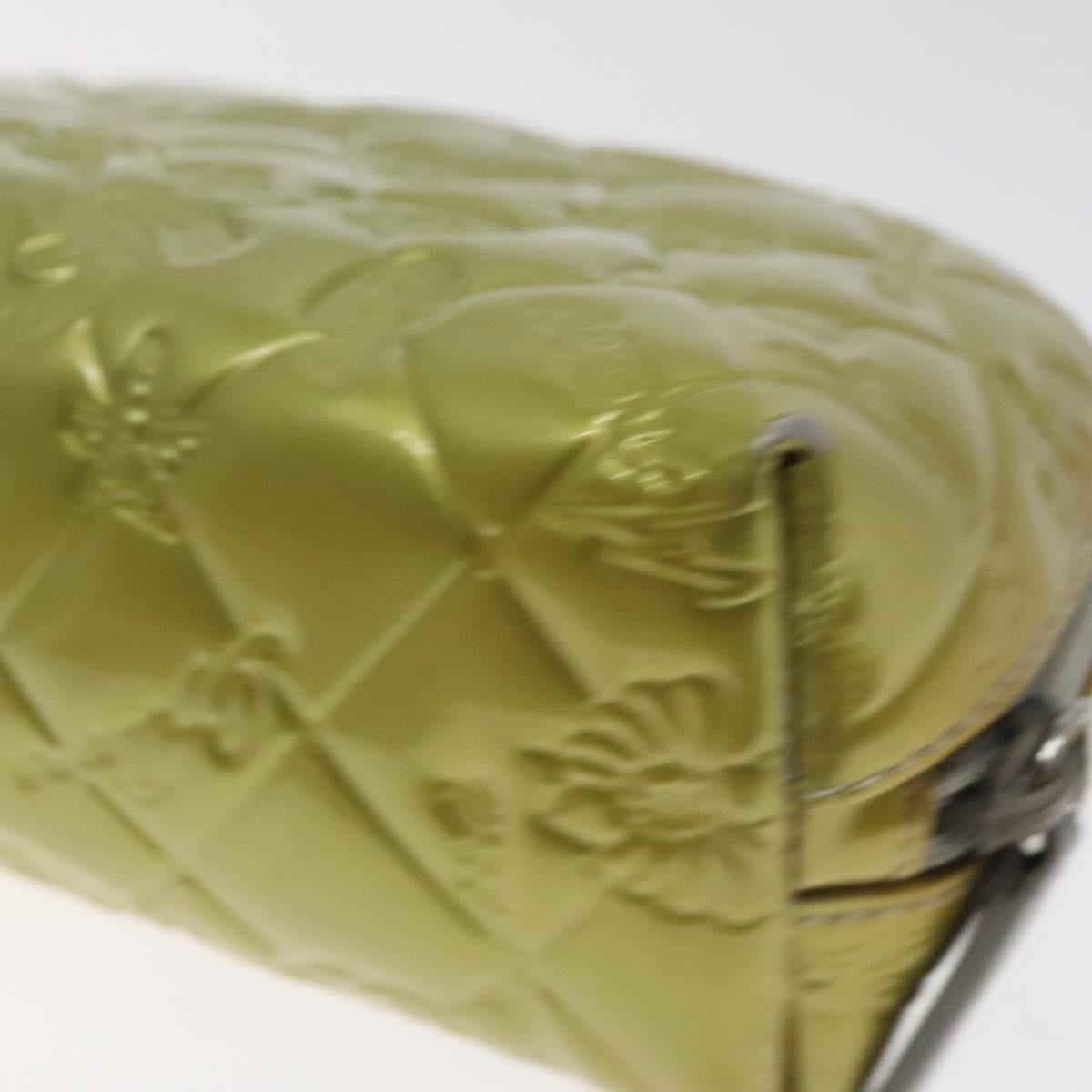 Chanel Vintage Toiletry Patent Leather Silver Other Clutche & Pouche Bag (Pre-Owned)