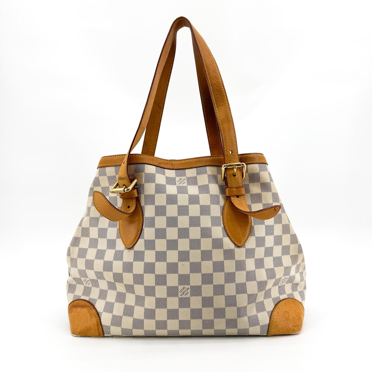 Louis Vuitton Hampstead Damier Ebene White Canvas Tote Bag Bag (Pre-Owned)