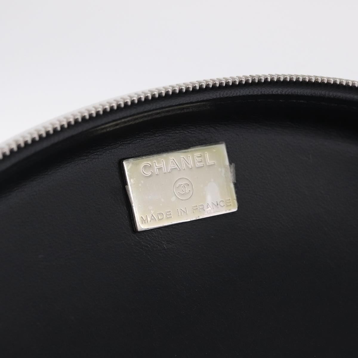 Chanel Coco Neige Zip Around Sunglasses Case With Chain Printed Leather White Leather Sunglasse Accessory (Pre-Owned)