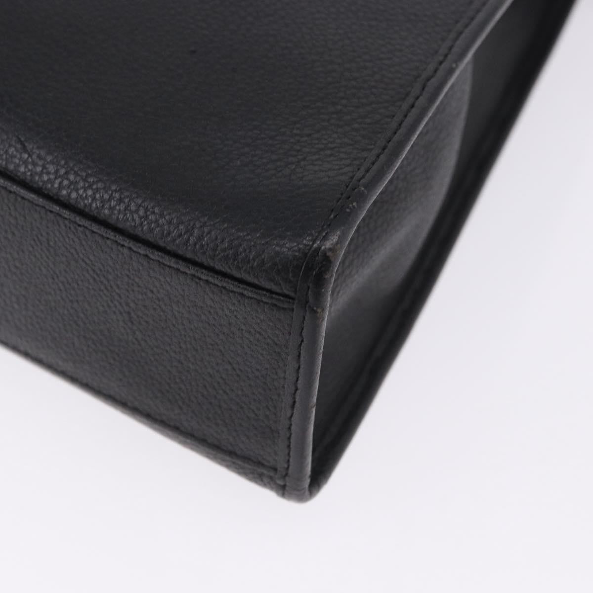 Saint Laurent Vintage Shoulder Bag Leather Black Leather Shoulder Bag Bag (Pre-Owned)