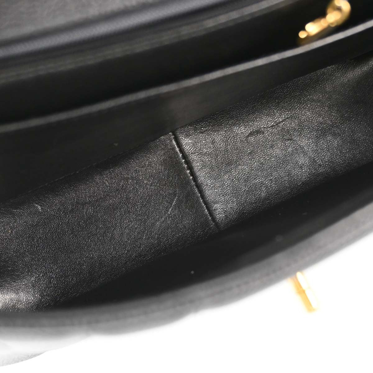 Chanel Vintage Top Handle Vertical Quilt Caviar Black Leather Handbag (Pre-Owned)