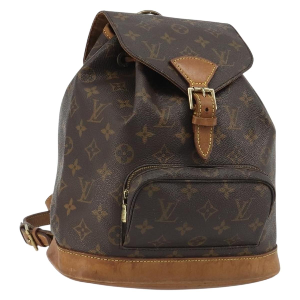 Louis Vuitton Vintage Montsouris Monogram Canvas Brown Canvas Backpack Bag (Pre-Owned)