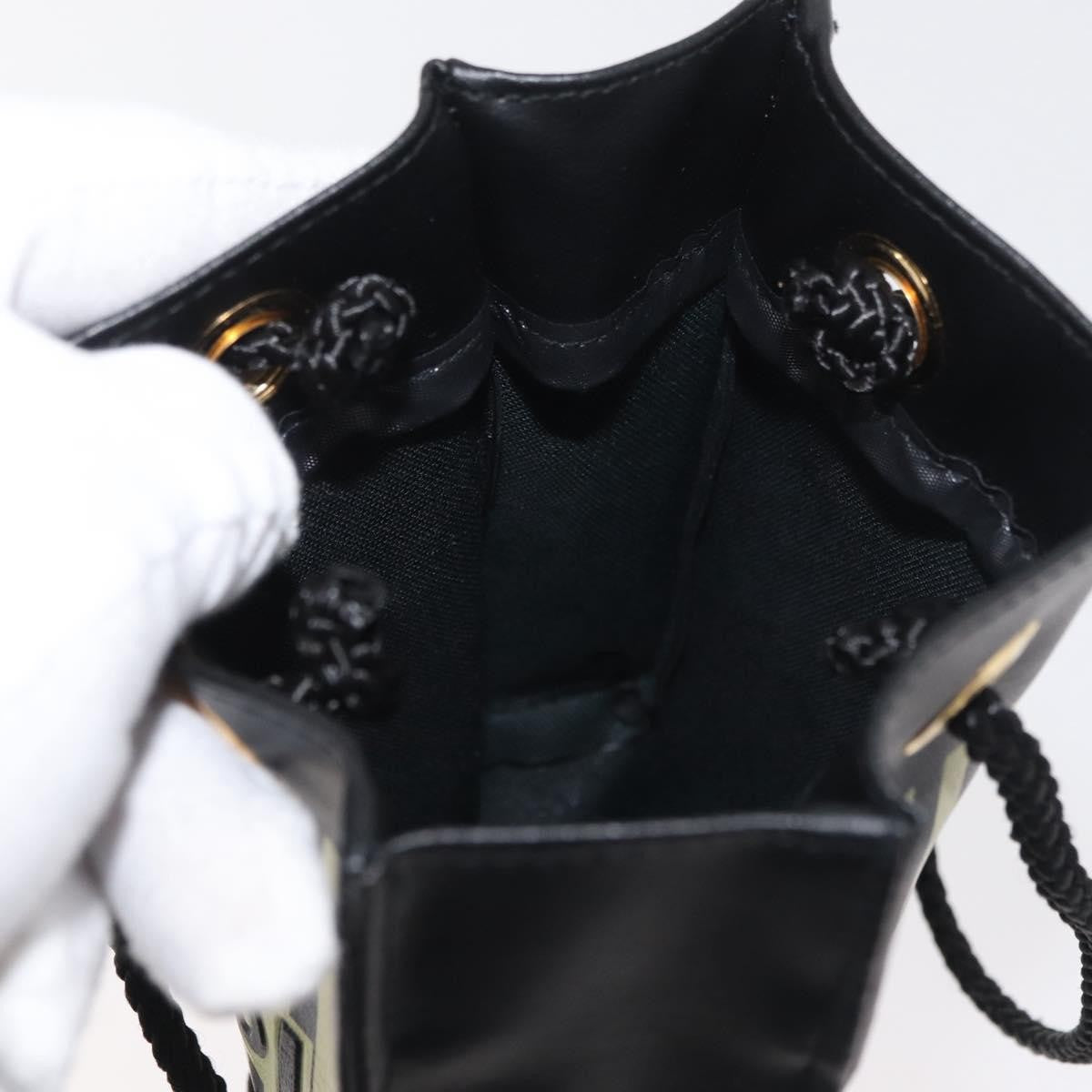 Fendi Fazzuolo Leather Black Polyester Tote Bag Bag (Pre-Owned)