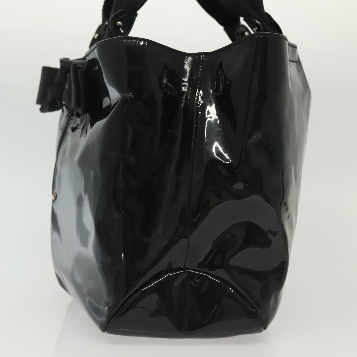 Salvatore Ferragamo Vala Tote Patent Leather Black Patent_Leather Tote Bag Bag (Pre-Owned)