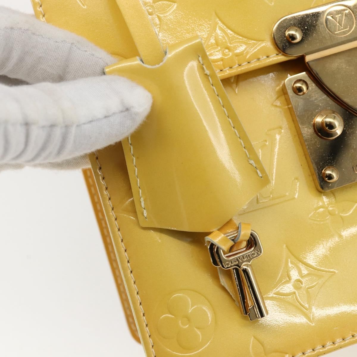 Louis Vuitton Spring Street Nm Patent Leather Yellow Patent_Leather Handbag (Pre-Owned)