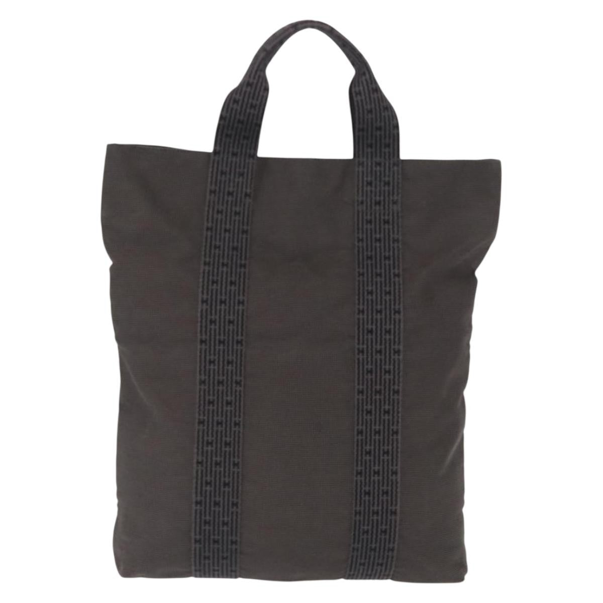 Hermes Fourre-Tout Herline Canvas Gray Canvas Tote Bag Bag (Pre-Owned)