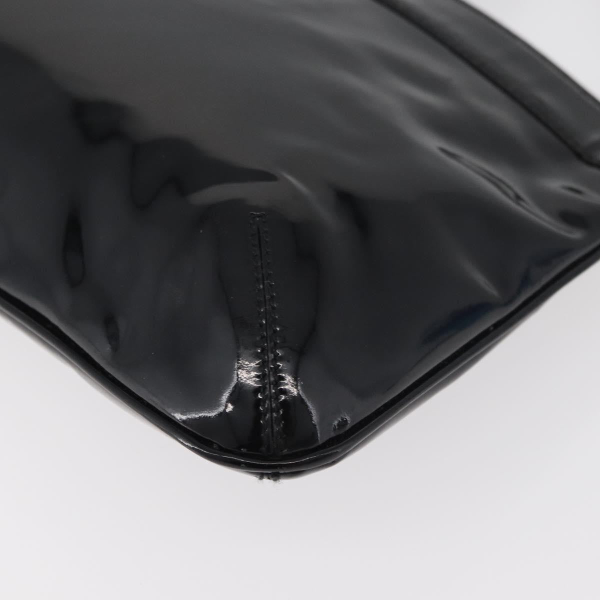 Salvatore Ferragamo Gancini Patent Leather Black Patent_Leather Shoulder Bag Bag (Pre-Owned)