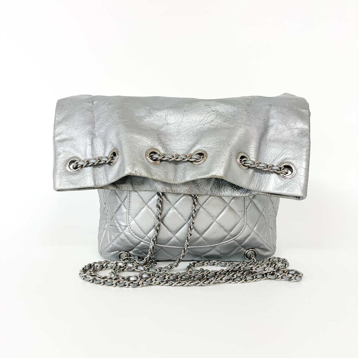 Chanel Backpack In Seoul Metallic Lambskin Metallic Leather Backpack Bag (Pre-Owned)