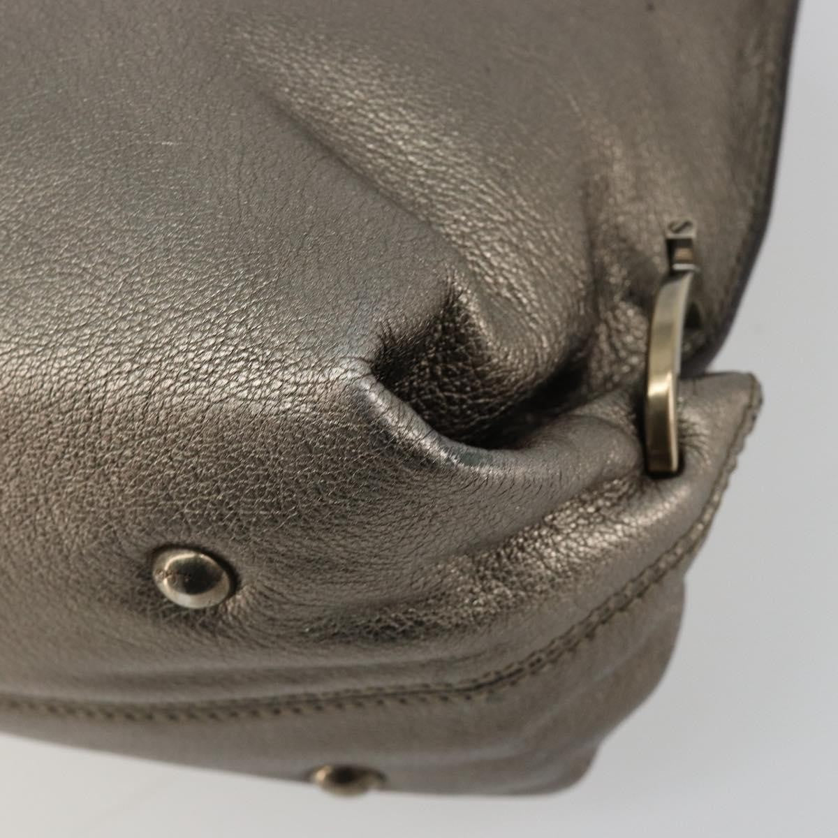 Salvatore Ferragamo Sofia Satchel Leather Silver Leather Handbag (Pre-Owned)