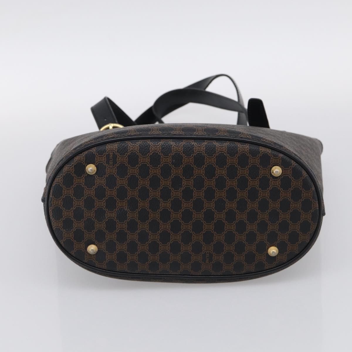 Celine C Macadam Tote Pvc Leather/ Macadam Canvas Black Canvas Shoulder Bag Bag (Pre-Owned)