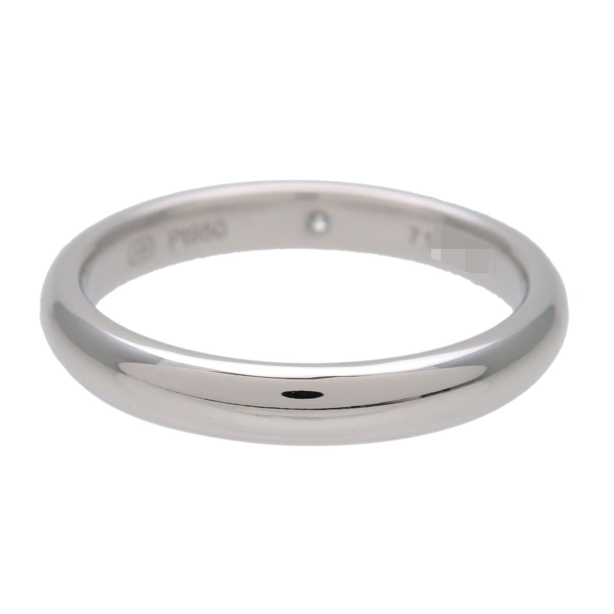 Harry Winston Single Diamond Band Platinum With Diamond Silver Platinum Ring Jewelry (Pre-Owned)