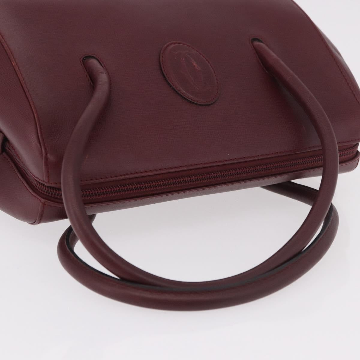 Cartier Must Line Leather Burgundy Leather Handbag (Pre-Owned)