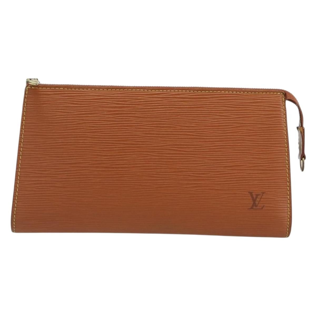 Louis Vuitton Pochette Accessoires Epi Brown Leather Clutche & Pouche Bag (Pre-Owned)