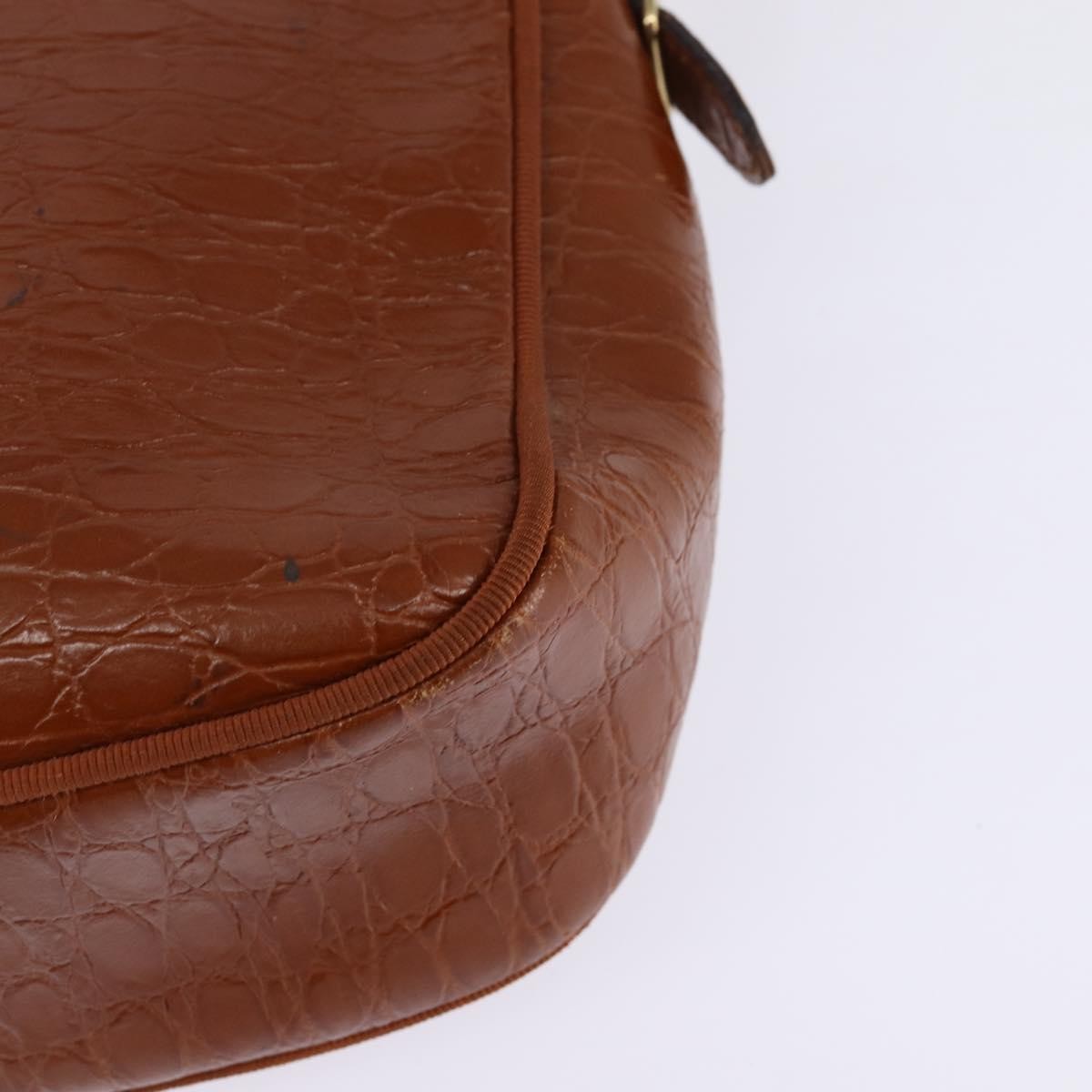 Salvatore Ferragamo Vala Leather Brown Leather Shoulder Bag Bag (Pre-Owned)