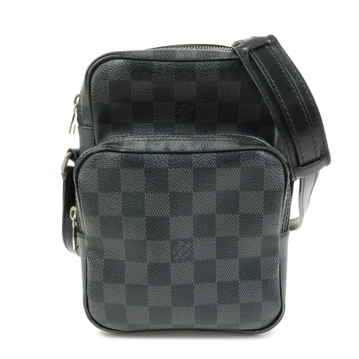 Louis Vuitton Rem Damier Graphite Black Canvas Handbag (Pre-Owned)
