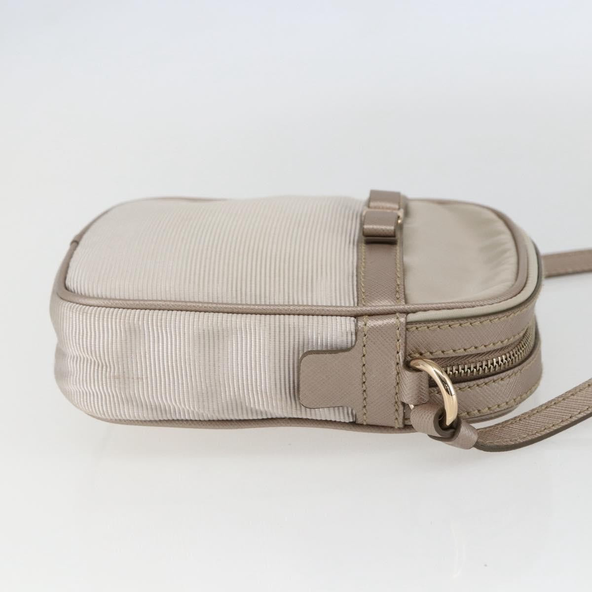 Salvatore Ferragamo Vala Nylon Beige Nylon Shoulder Bag Bag (Pre-Owned)